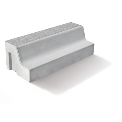 Busshållplatskantstöd, rak