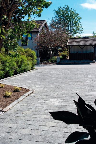 S:t Eriks® marksten, Rustik struktur i miljö, grafit mix