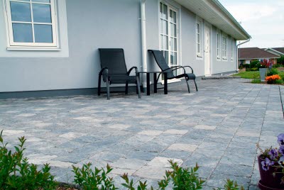 S:t Eriks® marksten, Rustik struktur i miljö, grafit mix