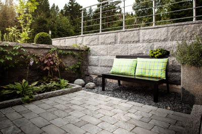 S:t Eriks® marksten, Rustik struktur i miljö, grafit mix